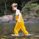 Ghosthorn Chest Waders for Kids Youth Fishing Waders Waterproof Hunting Waders with Boots Nylon Waders for Toddler Children, 14-15 Big Kid Yellow