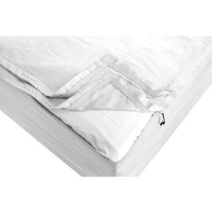 Zipper Fitted Sheet - Includes 1 Fitted Sheet Base & 2 Zip-On Sheets - Upto 16 in. Deep Pockets Queen Size Zipper Fitted Sheet - Easy to Change, Sateen Cotton 600 TC Fitted Sheet - White