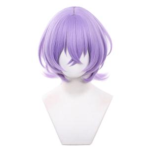 Game Cosplay Character Light purple Short Wig Unisex Characters Costume Wigs Play Halloween Christmas Party ( Light purple Shoto)