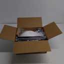 Floor Lamp, LED Standing Lamps with White Plastic Shade, Black Modern Torchiere Floor Lamp, Tall Lamps for Living Room Dorm, Bulb not Included