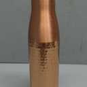 Copper Water Bottle - 34 Oz Extra Large - Half Hammered Ayurvedic Pure Copper Vessel for Drinking - Drink More Water, Lower Your Sugar Intake, and Enjoy the Health Benefits Immediately