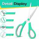 Scissors 8.5 Inch scissors all purpose for Office, Home, Sewing,and Crafts,Soft Comfort-Grip Right/Left Hand 3-Pack, Multicolor