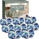 Jumbo Chunky Yarn for Hand Knitting - Super Thick Chenille Chunky Yarn for Crocheting - Extra Soft Bulky Fluffy Blanket Big Yarns 8 Jumbo Pack (27yds ,8 oz Each Skein) (Sea Breeze)