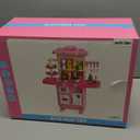 Play Kitchen Playset, Girls Kitchen Toys for Ages 2-6 4-8 with Light, Sound and Spraying, Sink Toy Accessories, Cooking Stoves, Pretend Food for Toddlers 1-3 3-5