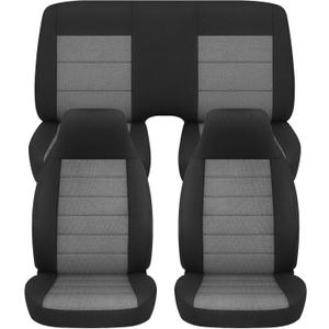 SAPUBK Front and Rear Seat Covers Sets Replace for 1982-2002 Pontiac Firebird/Trans Am, Knitted Fabric Composite Soft Foam Lining Airmesh Breathable Seat Cover
