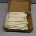 Baquler Flameless Flicker Taper Candles LED Candles Flickering Warm White Light Ivory LED Candlesticks Window for Christmas Wedding Home Decor(8.5 Inches,50)