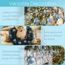 Sea Team Shatterproof Clear Plastic Christmas Ball Ornaments Decorative Xmas Balls Baubles Set with Stuffed Delicate Decorations (60mm/2.36 inch 30-Pack, Babyblue)