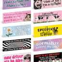 Yoppix 10PCS Funny Car Bumper Magnet, New Driver Magnet Prank Magnetic Sticker for Car Truck Metal, Hot Girls Hit Curbs New Driver Please Be Patient Waterproof Reusable