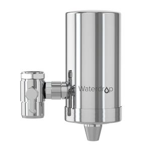 Waterdrop Water Filter for Sink Faucet, 360 Rotating Stainless Steel, NSF Certified Water Purifier for Kitchen Sink, 3 Months Long Lasting Tap Water Filter, Reduce Chlorine, 1 Filter