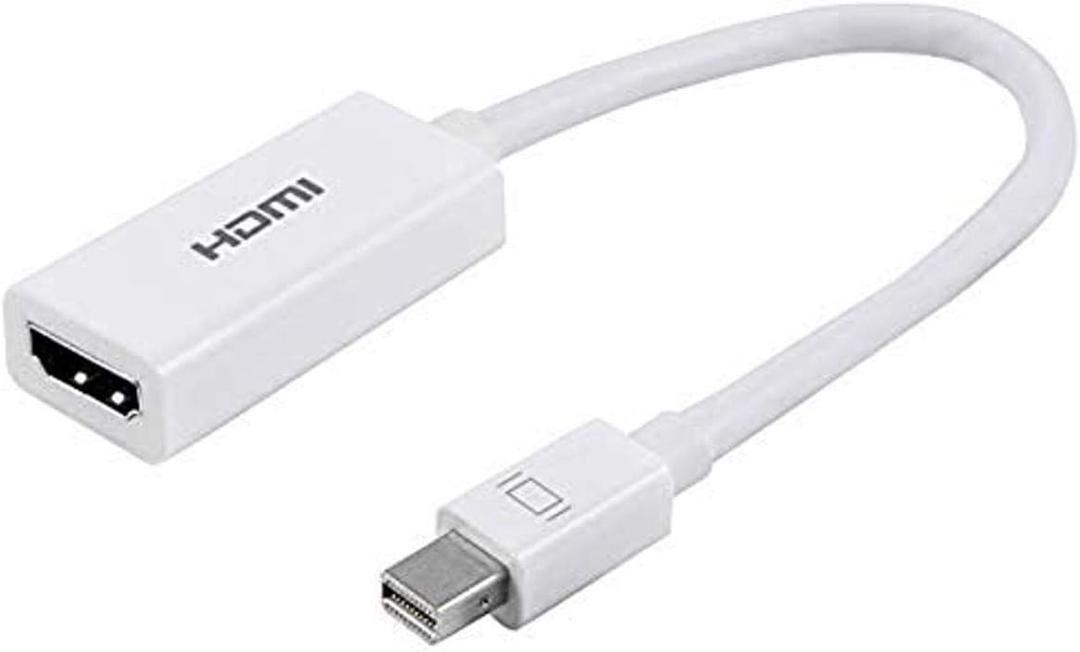 Philips Mini DisplayPort to HDMI Adapter, Unidirectional, Audio and Video, Full HD 1080p, 4K Ultra HD, Slim Compact Portable Design, White Cable, for All Brands, SWV9200F/27