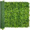 ODTORY Artificial Plant Wall Roll: 48 x 120 in (40 sqft) UV-Anti Ivy Privacy Fence Screen Faux Greenery Panels Backdrop Boxwood Ivy Vine Leaf Hedge Fence for Indoor Outdoor Green Decor