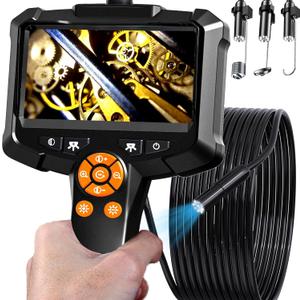 Daxiongmao Endoscope Camera with Light, 1080P HD Borescope with 8 Adjustable Lights, IP67 Waterproof Snake Camera, Ideal for Inspecting Walls, Vents, Automotive Engines, Pipes - Tool for Men (16.4 ft)
