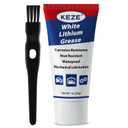 Keze White Lithium Grease Tube Automotive Grasa De Litio Car Door Grease with Brush NLGI 2 Rust Corrosion Waterproof for Hinges, Bearings, Gears, Bike and Garage Doors, Sliding Track,1oz-1 Pack
