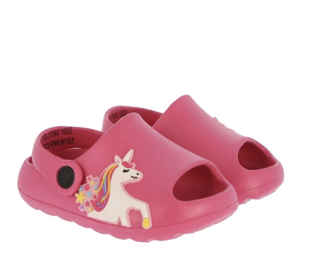 Capelli New York Kids Unicorn Slide Ankle Straps, Size 5