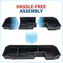 Rear Underseat Storage Compatible with 2019-2026 Chevy Silverado/GMC Sierra 1500, 2020-2026 2500HD 3500HD Pickup ABS Under Seat Organizer Bin (2019+ Silverado 1500)