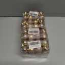 4 x Emopeak 24Pcs Christmas Balls Ornaments for Xmas Christmas Tree - 4 Style Shatterproof Christmas Tree Decorations Hanging Ball for Holiday Wedding Party Decoration (Rose Gold, 1.3"/3.2CM)