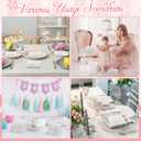 Fuyoooo 100 Pcs Baby Shower Napkins Paper Luncheon Beverage Napkins for Baby Shower Foil Guest Serviette 5 x 5 Inch for Boy Girl Welcome Party Dinner Cocktail Decorations (Pink)