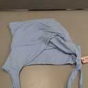 QINSEN Women's Sleeveless Sexy Backless Going Out Crop Top Strappy V Neck Tank Top Summer Tight Slim Fit Cute Shirts Light Blue, Medium