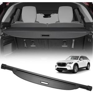 Cargo Cover for Mazda CX-90 2024 Accessories Black Retractable Rear Trunk Security Cover Shield Shade Privacy Screen Car Trunk Luggage Cargo Security Shade Shield