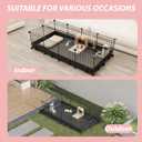 Small Animal Playpen with Waterproof Mat,Guinea Pig Cages,49.2x24.6x12.2inch C&C Cage for Hamster, Bunny, Hedgehog, Chinchilla, Ferret, Indoor Outdoor Portable Metal Wire Yard Fence,Metal Pet Panels-12pcs