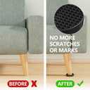 Non Slip Furniture Pads - 2" Anti Skid Caster Cups, 7PCS Round Furniture Coasters for Hardwood Floors, Anti Slide Furniture Cup Bed Couch Floor Protectors,Furniture Stoppers to Prevent Sliding(Black)