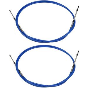 33C Throttle Shift Control Cable Compatible with Outboard Engine Boat Motor Steering System Blue (2PC 10FT)