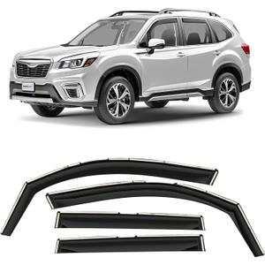 CLIM ART in-Channel Incredibly Durable Rain Guards for Subaru Forester 2019-2024, Original Window Deflectors, Vent Window Visors, Vent Deflector, 4 pcs. - 619347