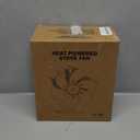 Wood Stove Fan, 6 Blades Wood Stove Fan Heat Powered, Fireplace Fan with Magnetic Thermometer, Wood Stove Accessories, Non Electric Fan for Wood/Log Burner Stove (Medium)