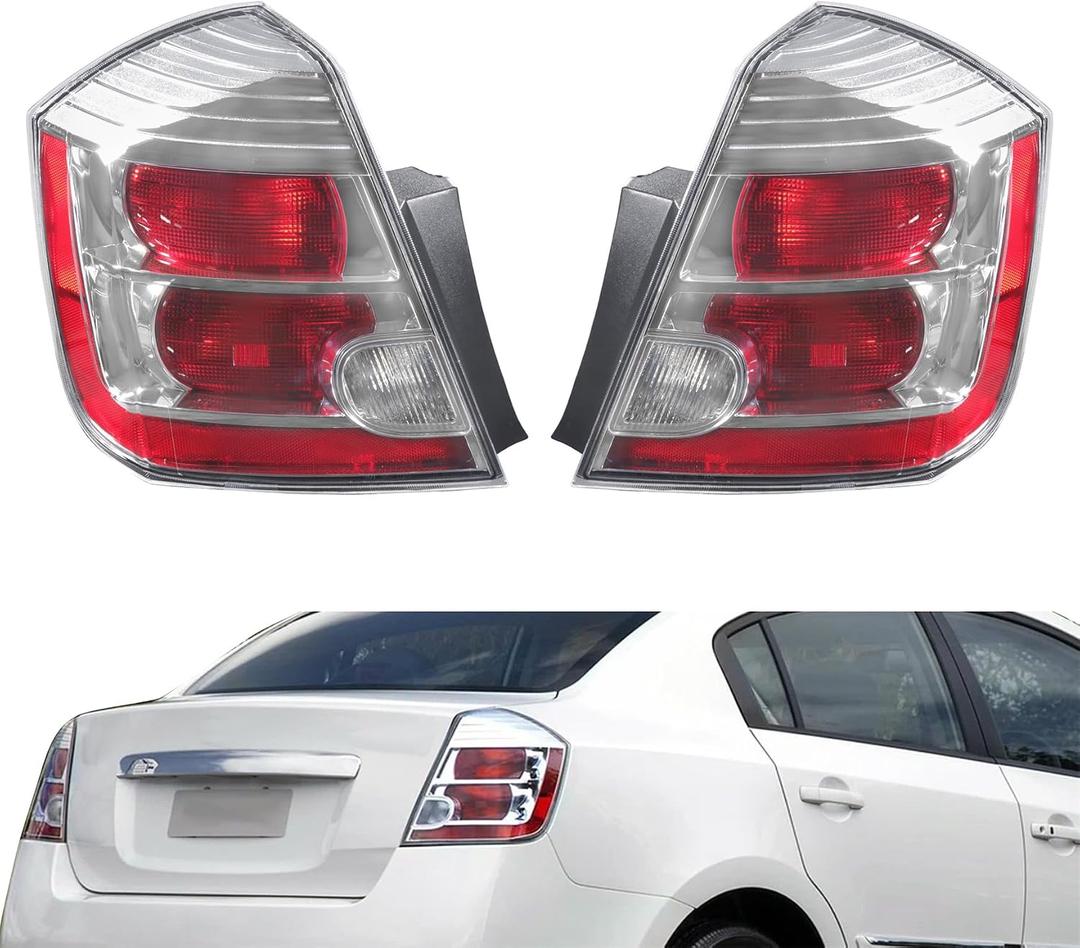 Left and Right Tail Light Replacement for Nissan Sentra 2010-2012 Brake Lamp Driver and Passenger Side NI2800187 NI2801187