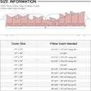 OTOSTAR Linen Throw Pillow Cover Set of 1 Decorative Square Pillowcases Cushion Covers 16x16 Inch for Home Decor Sofa Bedroom Car 40 x 40CM Pink