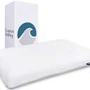 Bluewave Bedding Slim Gel Memory Foam Pillow for Stomach, Back and Side Sleepers - Therapeutic Design for Spinal Alignment, Better Breathing and Enhanced Sleeping (4-Inches Height, Standard)