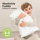 KeaBabies Toddler Pillow with Pillowcase - 13x18 My Little Cuddly Kids Travel Pillows for Sleeping, Nap, Viscose from Bamboo Nursery Pillowcase, Soft & Breathable, Toddler 2-5 Years Old (Soft White)