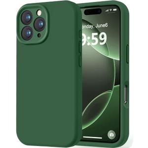 LOVE 3000 Designed for iPhone 16 Pro Case, Premium Silicone with [Soft Anti-Scratch Microfiber Lining] Shockproof Protective Phone Case for Men Women Girls 6.3", Green