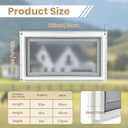 Vinyl Basement Hopper Window, Bathroom Window 32" x 18" White