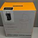 Single Serve One Cup Coffee Maker, for K Cups and Grounds, Mini Coffee Maker with Portable Handle, 6 to 12 Oz Brew Size, for Travel, Camping, Office, RV and Dorm, 120V, Black and Gold