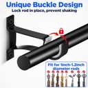 20-Pack Heavy Duty Black Curtain Rod Brackets Aluminum Alloy & PVC Wall Mount Hooks for 1 to 1.2 Drape Rods Rust-Proof, Sturdy Support for Indoor/Outdoor Use