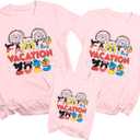 BANGELY Family Vacation Shirts 2025: Magical Family Matching Outfits Family Trip T-Shirts Casual Summer Travel Tops (Large, Pink (Men))