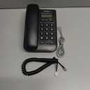 Corded Basic Landline Phone, TelPal FSK/DTMF Simple Caller ID Telephone with LCD Incoming Call Number Display, Small Desk/Wall Mountable Analog Phone for Home Office (Black)