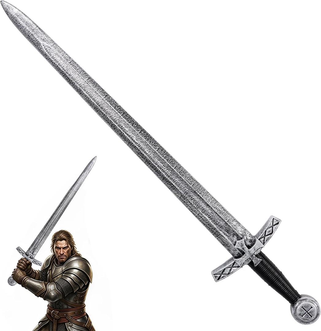 Medieval Knight Sword LARP Soft Sword for Halloween Cosplay