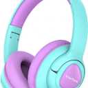 VibeTune Kids Bluetooth Headphones, 60H Playtime, Volume Limited 85/94dB, Bluetooth 5.4, Type-C Fast Charging, Foldable Wireless Headphones for Kids, Toddler Headsets with HD Mic-Purple