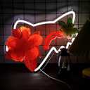 AHlove Fox Neon Signs for Wall Decor，Automobile Race Neon Lights for Bedroom LED Signs Suitable for Man Cave、Birthday、Christmas Gifts for Boys