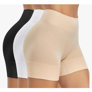 BESTENA 3 Pack Slip Shorts for Under Dress Anti Chafing Shorts Boyshorts Panties for Women XL