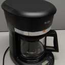 Mr. Coffee 5-Cup Programmable Coffee Maker Black: Drip Coffee Machine, Electric, Dishwasher-Safe, Paper Filter, 25 oz Capacity