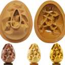 2PCS Large 3D Breakable Easter Egg Silicone Chocolate Mold, Reusable Non-Stick Baking Mold for Easter Party Treats, Candy, Jelly and Cake Decor (-40°F to 446°F)