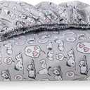 Berkshire Blanket Peanuts® Fitted Sheet (Only), Cute Character Snoopy Microfiber Sheet with Deep Pocket, Soft and Breathable, Snoopy Sleeps Hearts Sheet Scale High Rise SMALL