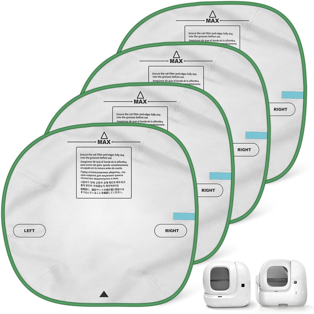 4 Pcs Cat Litter Pad Max Compatible with Puramax 2 and Purobot Max Pro