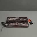 JNB Women's Cracked Metallic Fabric Foldover Clutch with Tassel (Pewter)