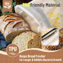 2 Pack Reusable Bread Bags with Extra Beeswax Wrap, Large Freezer Sourdough Zipper Storage Bag for Homemade Bread to Keep Foods Fresh (Beige+Green)