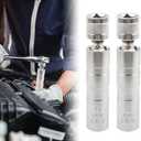 vvag 14mm&16mm Spark Plug Socket Set, Swivel Magnetic Spark Plug Socket Set, Thin Wall 3/8" Drive 12-Point Spark Plug Removal Tool, Universal Automotive Tools, Compatible with Car,Motorcycle,SUV