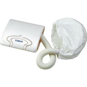 Conair Bonnet Hair Dryer, Soft Portable Bonnet Style Hair Dryer (1 Count (Pack of 1), White)